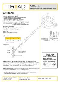 WAU20-500 Datasheet Cover