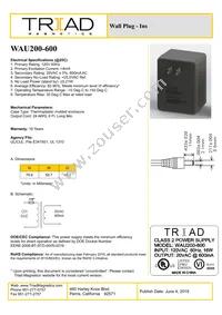 WAU200-600 Datasheet Cover