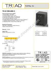 WAU200-600-S Datasheet Cover
