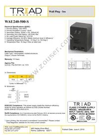 WAU240-500-S Datasheet Cover