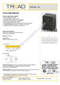 WAU240-500-SG Datasheet Cover