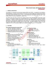 WAU8812RG TR Datasheet Cover