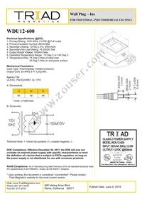 WDU12-600 Datasheet Cover