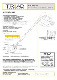 WDU15-1000 Datasheet Cover