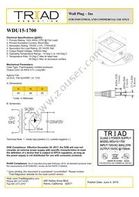 WDU15-1700 Datasheet Cover