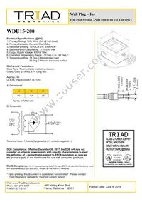 WDU15-200 Datasheet Cover