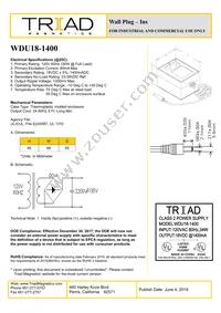 WDU18-1400 Datasheet Cover