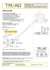 WDU18-200 Datasheet Cover