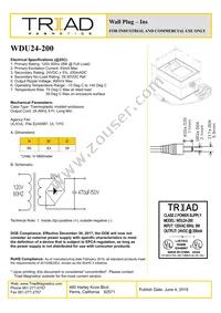 WDU24-200 Datasheet Cover
