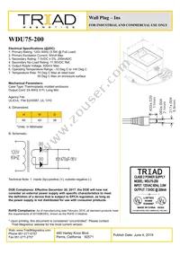 WDU75-200 Datasheet Cover