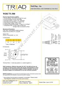 WDU75-300 Datasheet Cover