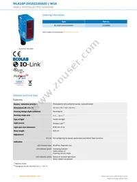 WLA16P-24162100A00 Datasheet Page 2