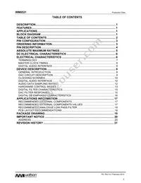 WM8521CHCGED Datasheet Page 2