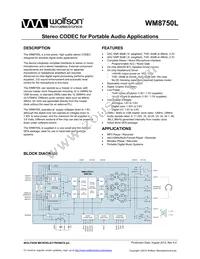 WM8750CLSEFL/R Datasheet Cover