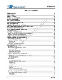 WM8946ECS/R Datasheet Page 2