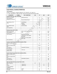 WM8946ECS/R Datasheet Page 10