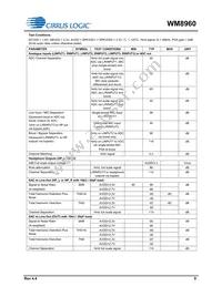 WM8960CGEFL/RV Datasheet Page 9