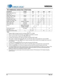 WM8994ECS/R Datasheet Page 12