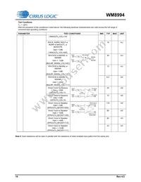 WM8994ECS/R Datasheet Page 16