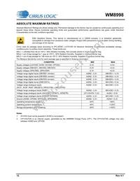 WM8998ECS/R Datasheet Page 12