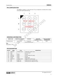 WM9082ECSN/R Datasheet Page 3