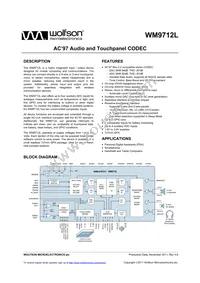 WM9712CLGEFL/V Datasheet Cover