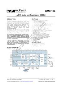 WM9715CLGEFL/RV Datasheet Cover