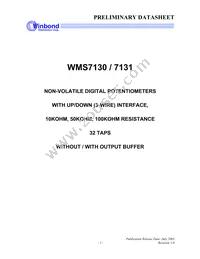 WMS7131100S Datasheet Cover