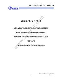 WMS7171100S Datasheet Cover