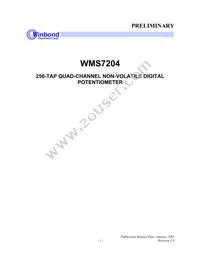 WMS7204050P Datasheet Cover