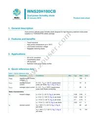 WNS20H100CBJ Datasheet Cover