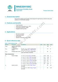 WNS30H100CQ Datasheet Cover