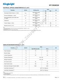 WP115WUM/EGW Datasheet Page 2