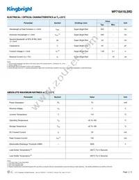 WP710A10LSRD Datasheet Page 2