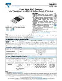 WSK25121L000FEA Datasheet Cover