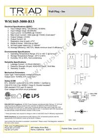 WSU045-3000-R13 Datasheet Cover