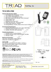 WSU050-1500 Datasheet Cover