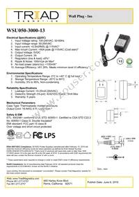 WSU050-3000-13 Datasheet Cover