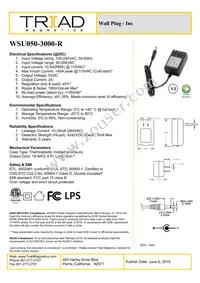WSU050-3000-R Datasheet Cover