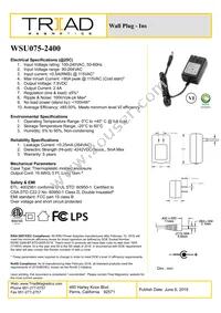 WSU075-2400 Datasheet Cover