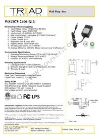 WSU075-2400-R13 Datasheet Cover