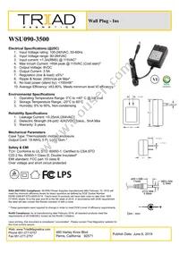 WSU090-3500 Datasheet Cover