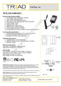 WSU120-1500-R13 Datasheet Cover