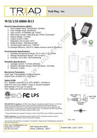 WSU135-0880-R13 Datasheet Cover