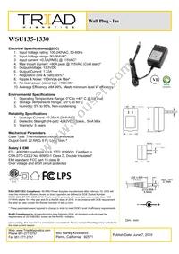 WSU135-1330 Datasheet Cover