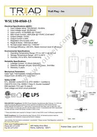 WSU150-0560-13 Datasheet Cover