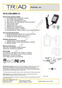 WSU150-0800-13 Datasheet Cover