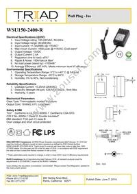 WSU150-2400-R Datasheet Cover