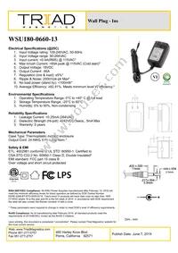 WSU180-0660-13 Datasheet Cover