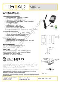 WSU240-0750-13 Datasheet Cover